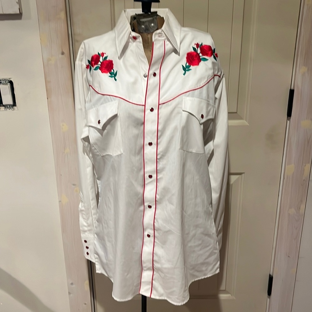 Vintage pearl snap western shirt